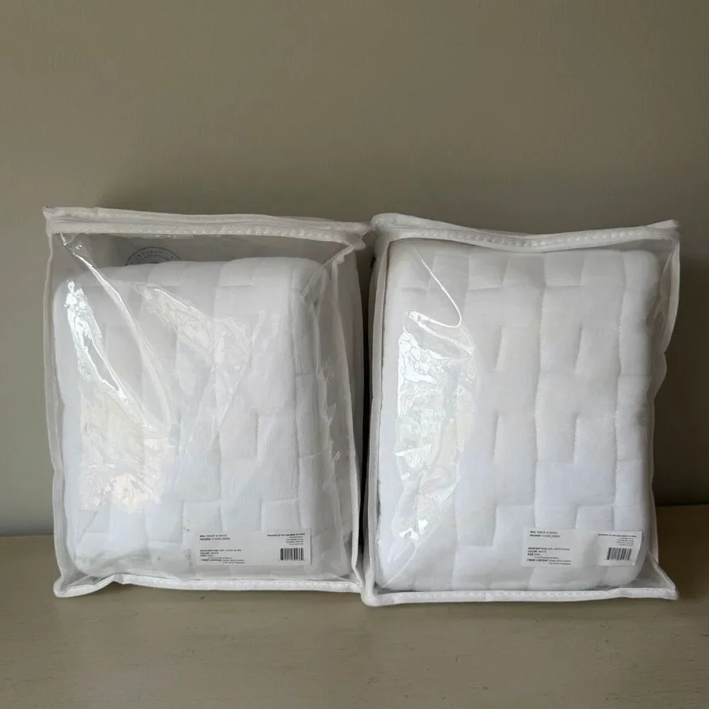 The Company Store Air Layer White Cotton King Sham Pair- Set of 2 NWT